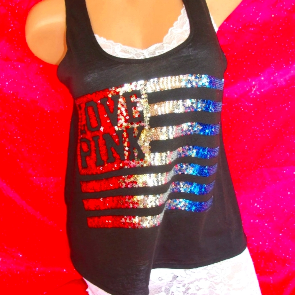 VS PINK BLING TANK TOP SIZE SMALL